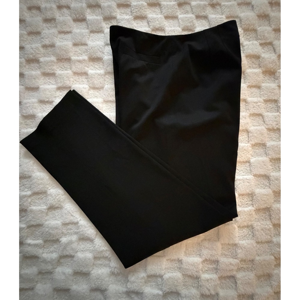 Talbots Women Black Stretch Straight Leg Dress Pants Size 10 -EUC